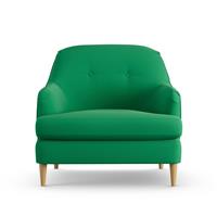 Habitat Frome Fabric Armchair - Emerald Green - Ash Leg