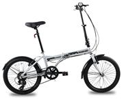 "Cross 20"" Unisex Folding Bike - Silver"