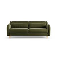 Habitat Turnmill Velvet 3 Seater Sofa - Moss Green - Ash Leg
