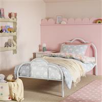 Argos Home Kids Cora Scalloped Metal Single Bed Frame -White