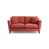 Habitat Lomond Fabric 2 Seater Sofa - Papaya - Dark Leg