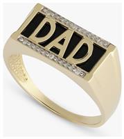 Revere 9ct Gold Plated Sterling Silver DAD Signet Ring - Q