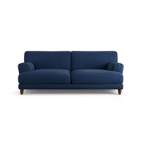 Habitat Askem Fabric 3 Seater Sofa - Navy Blue - Dark Leg