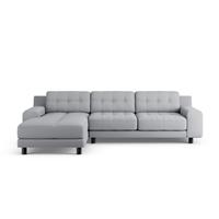 Habitat Hendricks Left Hand Corner Sofa - Grey - Black Leg