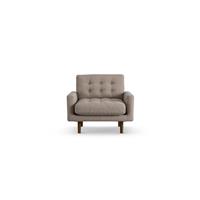 Habitat Fenner Fabric Armchair - Mocha - Dark Leg