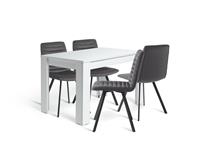 Argos Home Miami Extending Table & 4 Charcoal Chairs