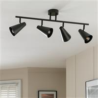 Habitat Steel 4 Lights Spotlight Bar - Black