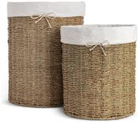 Habitat Pack of 2 Seagrass Lined Storage Basket - Natural