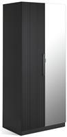 Habitat Hamburg Linear 2 Door Wardrobe - Dark Grey