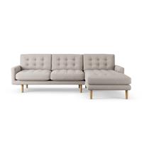 Habitat Fenner Right Hand Corner Sofa - Stone - Ash Leg