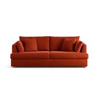 Habitat Holmfirth Velvet 3 Seater Sofa - Orange