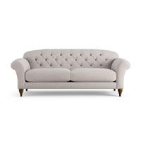 Habitat Brooker Fabric 4 Seater Sofa - Natural - Dark Leg