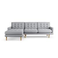 Habitat Fenner Left Hand Corner Sofa - Grey - Ash Leg
