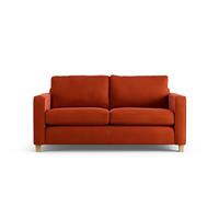 Habitat Flint Velvet 2 Seater Sofa Bed- Burnt Orange-Ash Leg