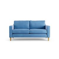 Habitat Flint Velvet 2 Seater Sofa - Sky Blue - Ash Leg