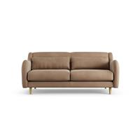 Habitat Turnmill Velvet 2 Seater Sofa - Latte - Ash Leg