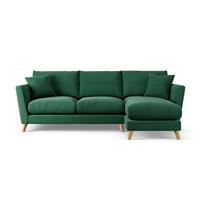 Habitat Lomond Right Hand Corner Sofa - Green - Ash Leg