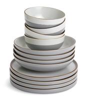 Habitat Loft Speckle 12 Piece Dinner Set - Grey