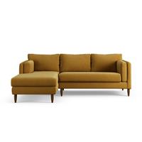 Habitat Newington Left Hand Corner Sofa - Gold - Dark Leg