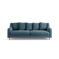Habitat Swift Fabric 3 Seater Sofa - Blue - Ash Leg