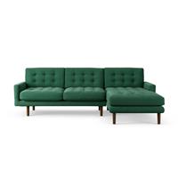 Habitat Fenner Right Hand Corner Sofa - Green - Dark Leg