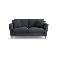 Habitat Lomond Fabric 2 Seater Sofa - Charcoal - Ash Leg