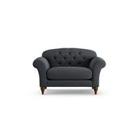 Habitat Brooker Fabric Cuddle Chair - Charcoal - Dark Leg