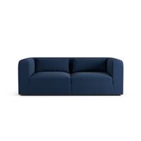 Habitat Lars Fabric 3 Seater Sofa - Navy Blue - Ash Leg