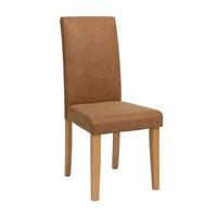 Argos Home Pair of Faux Leather Dining Chair - Tan