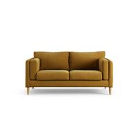 Habitat Newington Fabric 2 Seater Sofa - Gold - Ash Leg