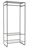 Argos Home Clothes Rail with Shelves - Black