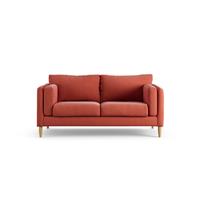 Habitat Newington Fabric 2 Seater Sofa - Papaya - Ash Leg