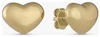 Revere 9ct Gold Plated Heart Shape Stud Earrings