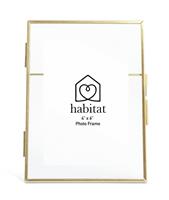 "Habitat Skinny Gold Metal Easel Picture Frame - 4x6"""