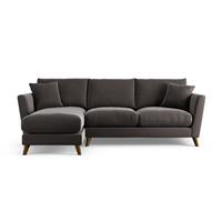 Habitat Lomond Left Hand Corner Sofa - Grey - Dark Leg