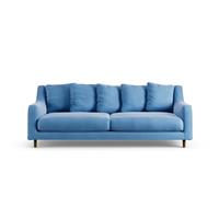 Habitat Swift Velvet 3 Seater Sofa - Sky Blue - Dark Leg