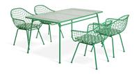 Habitat x Scion 4 Seater Metal Patio Set - Green