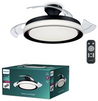 Philips Bliss Remote Control Metal LED Ceiling Fan - Black