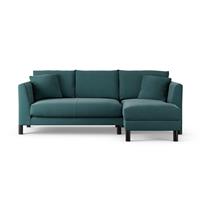 Habitat Aston Right Hand Corner Sofa - Teal - Black Leg