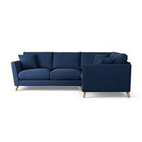 Habitat Lomond Right Hand Corner Sofa - Navy - Ash Leg