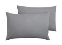 Home Essentials Soft Touch Standard Pillowcase Pair - Grey