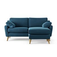 Habitat Ivor Right Hand Corner Sofa - Ink Blue - Ash Leg