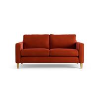 Habitat Flint Velvet 2 Seater Sofa - Burnt Orange- Ash Leg