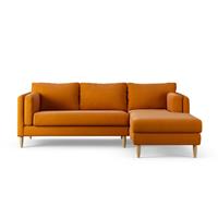 Habitat Newington Right Hand Corner Sofa - Orange -Ash Leg