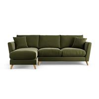 Habitat Lomond Left Hand Corner Sofa - Moss Green - Ash Leg