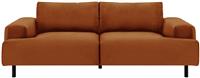 Habitat Julien Velvet 3 Seater Sofa - Orange