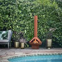 Ivyline Outdoor Fornax Fireplace - Rust