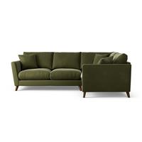 Habitat Lomond Right Hand Corner Sofa - Moss Green -Dark Leg