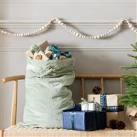 Habitat Sage Velvet Christmas Sack