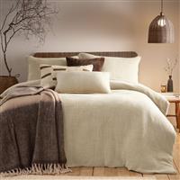 Yard Ribble Cotton Wash Natural Bedding Set - Superking